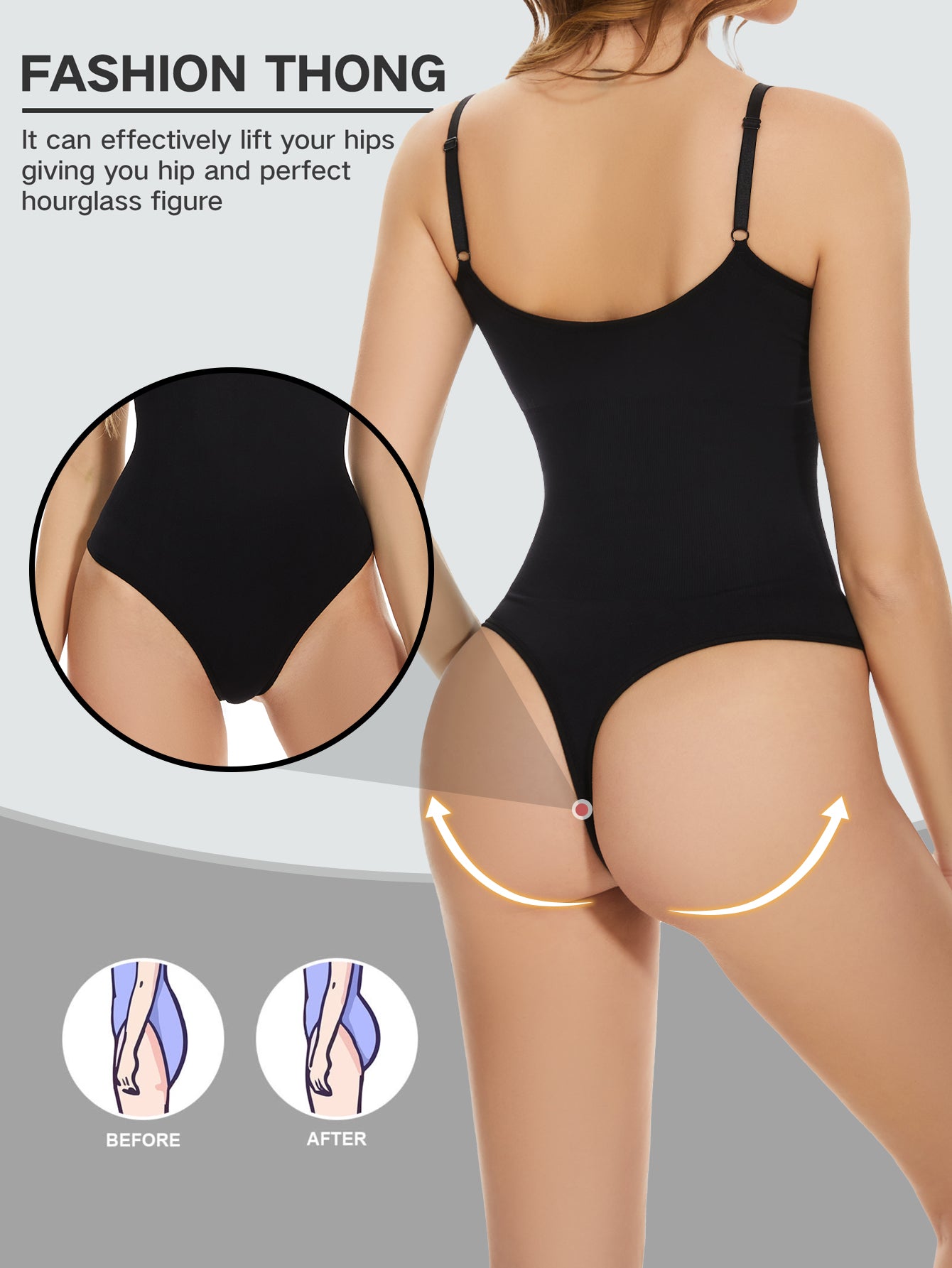 Pinkplus Seamless Thong Bodysuit Comfort Slimming Tummy Control Shapewear